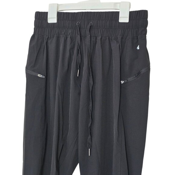 Cali Sport Black Lightweight Capris Elastic Waist Size Medium - Picture 2 of 7